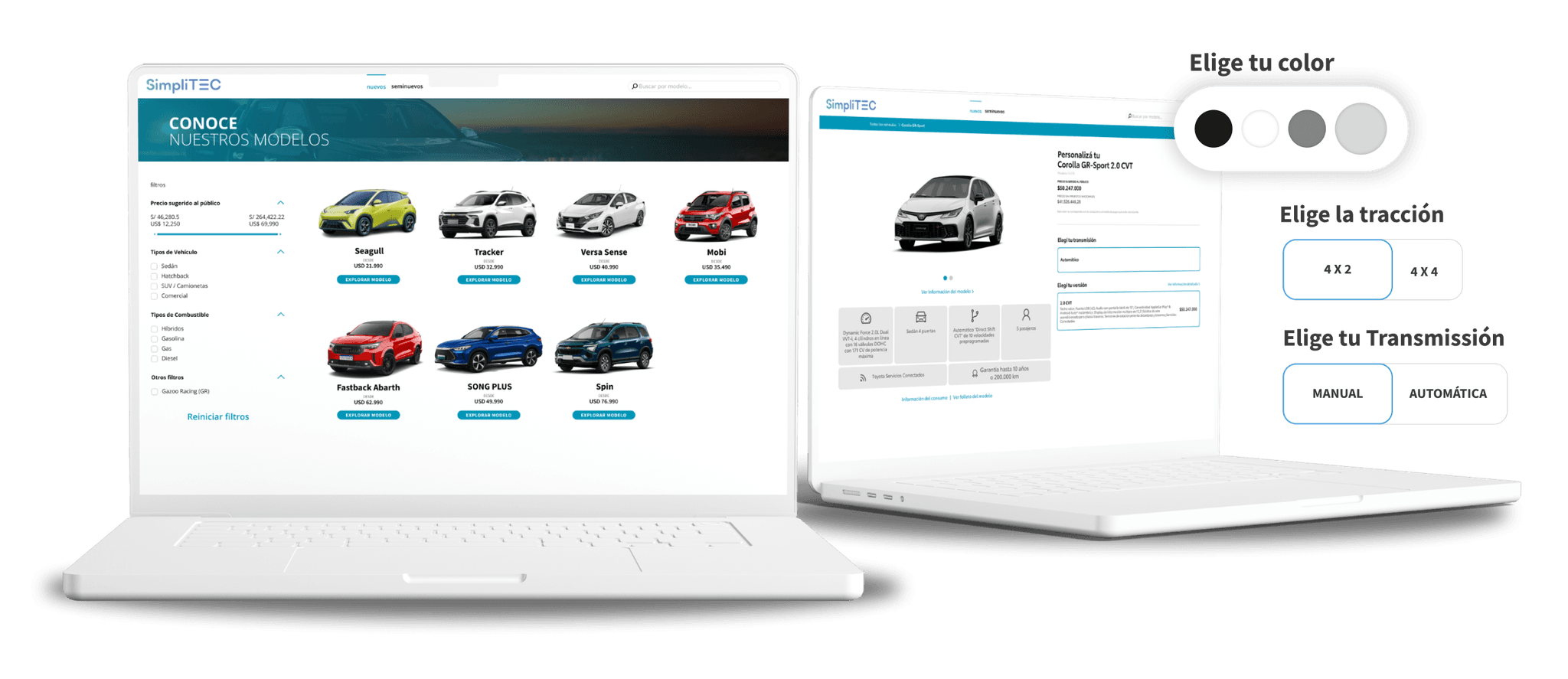 SimpliTEC Digital Retailing - Catálogo y configurador de vehículos
